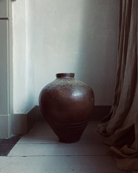 Early 20th c Shandong Large Stoneware Pot