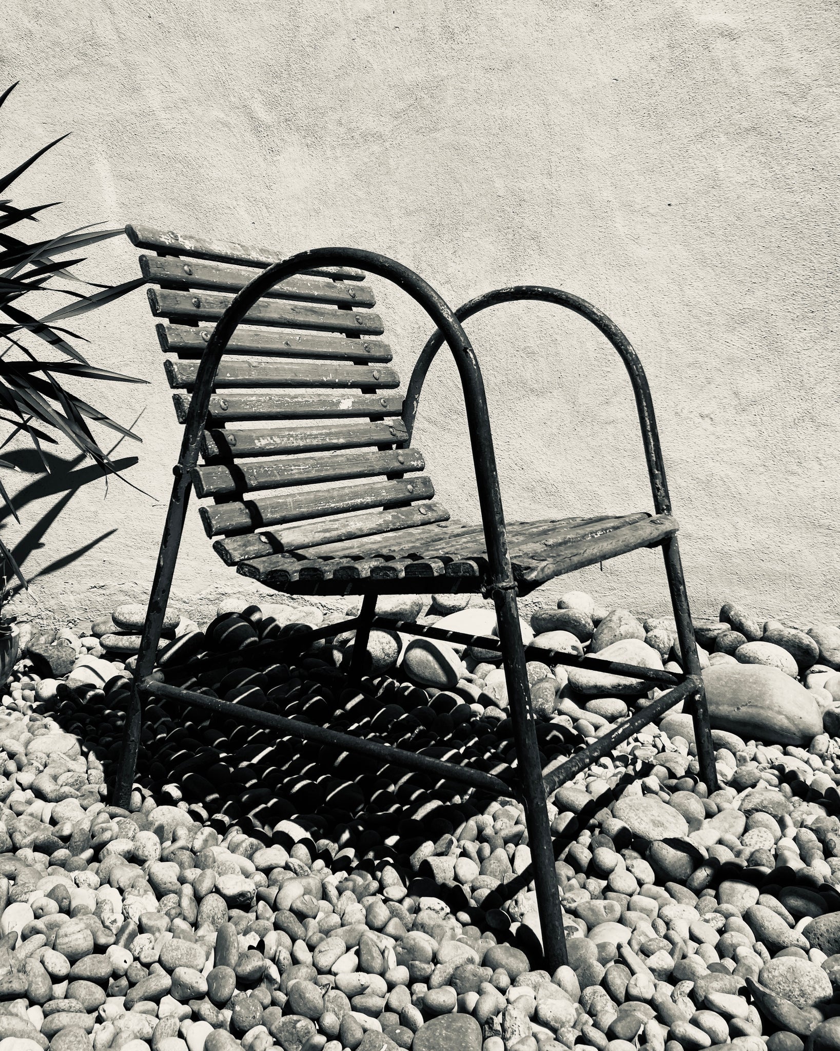 French Garden Chair With Arched Arm Rest