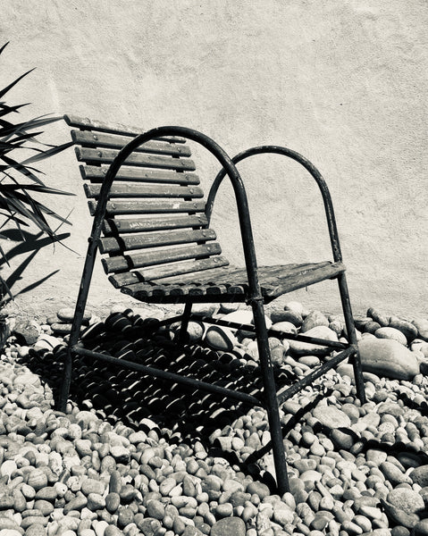 French Garden Chair With Arched Arm Rest