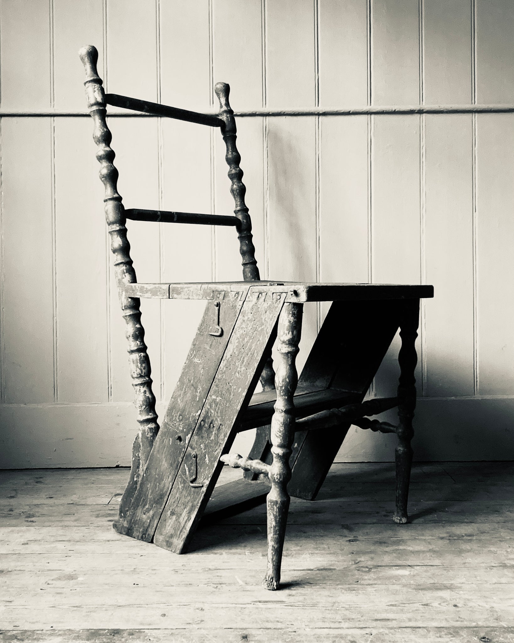 French Bobbin Leg, Step Ladder Chair