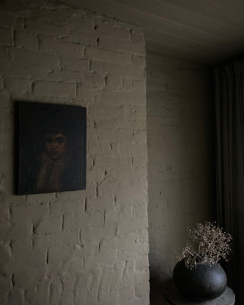 Dark Portrait of a Lady with Fur Collar