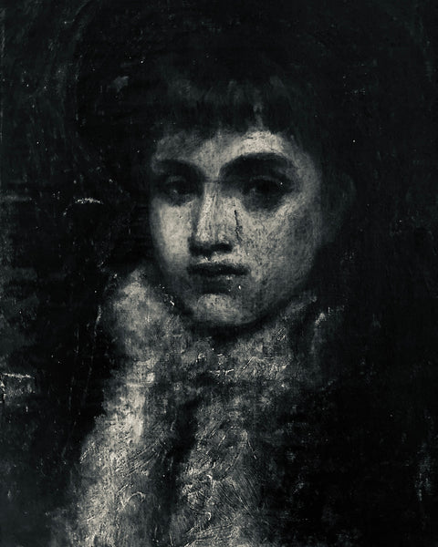 Dark Portrait of a Lady with Fur Collar