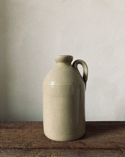 Set of Three, Creme Glazed Pottery