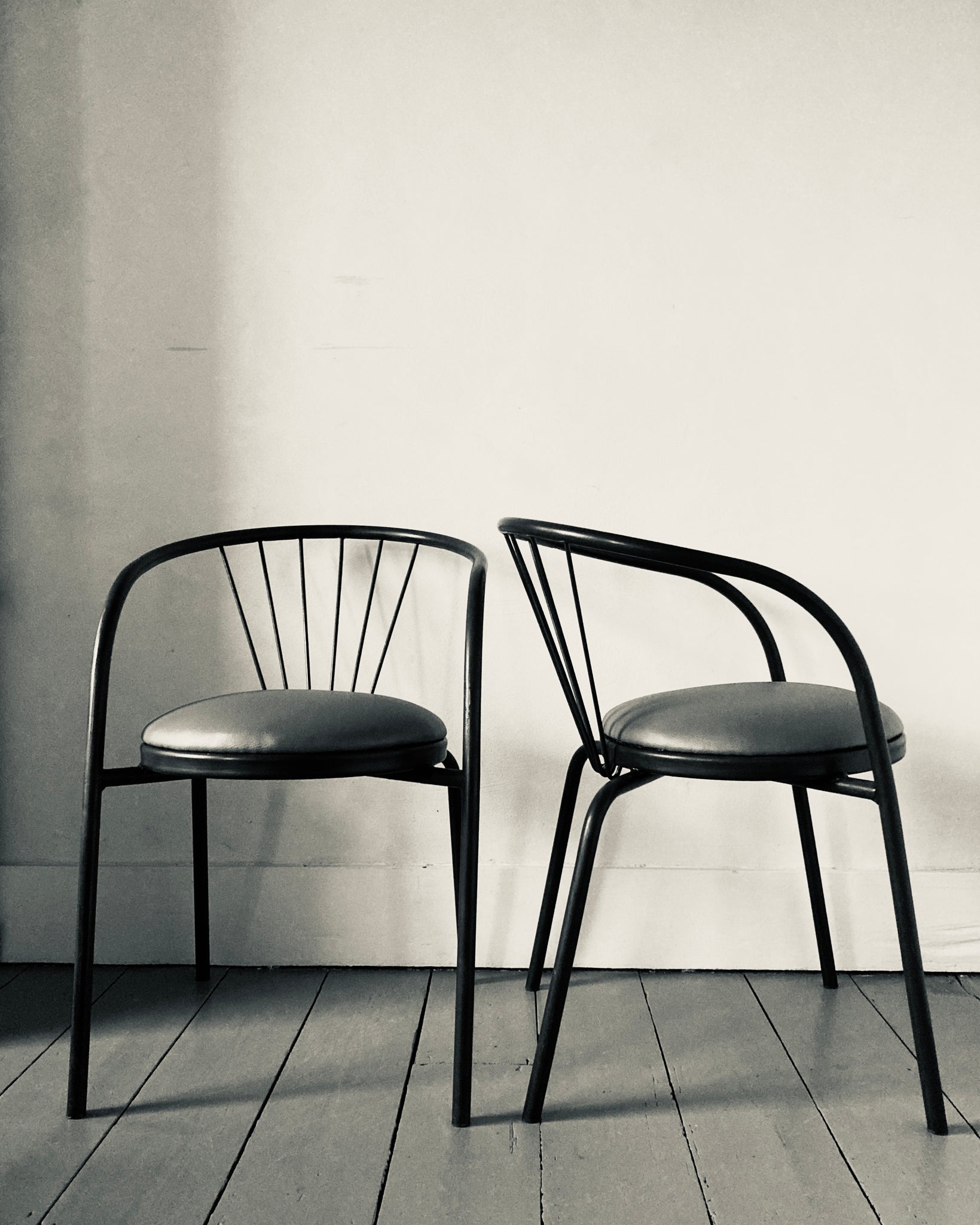Set of 2 Italian 1970's Dining Chairs