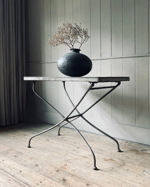 French Metal Foldaway Table