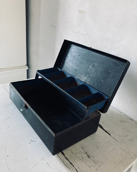 Black Utility Box with Blue Interior