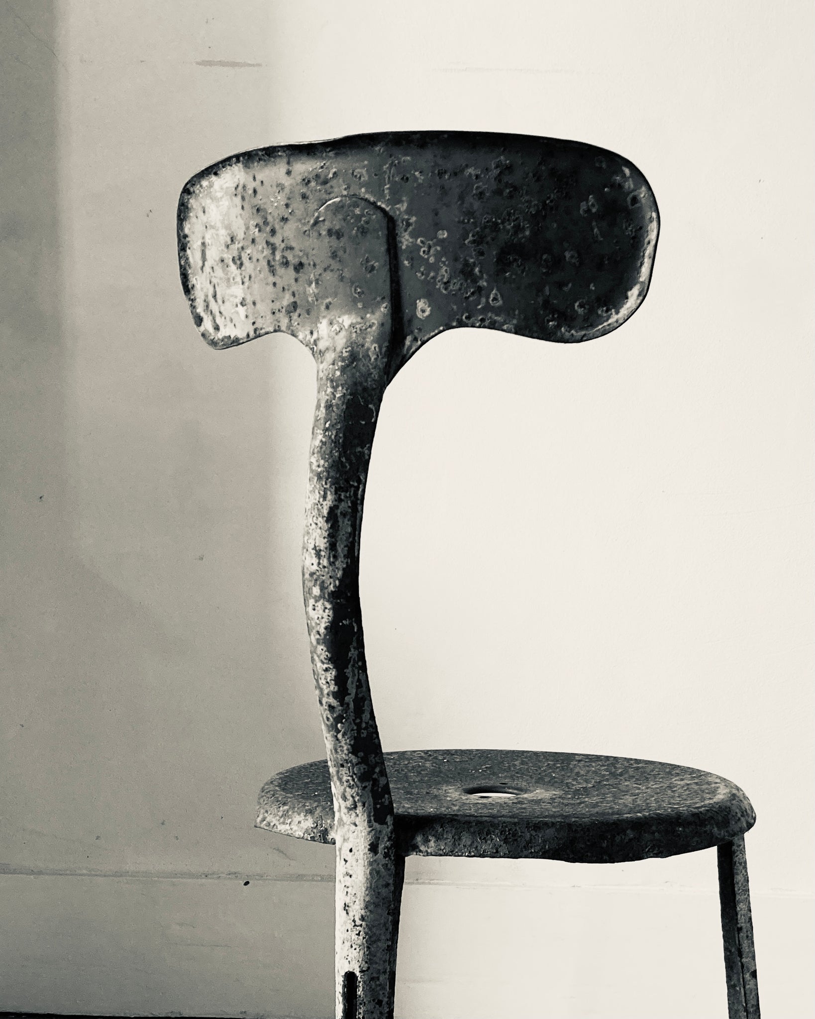 Sculptural Metal Chair and Table