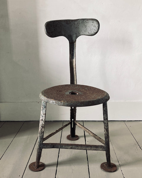 Sculptural Metal Chair and Table