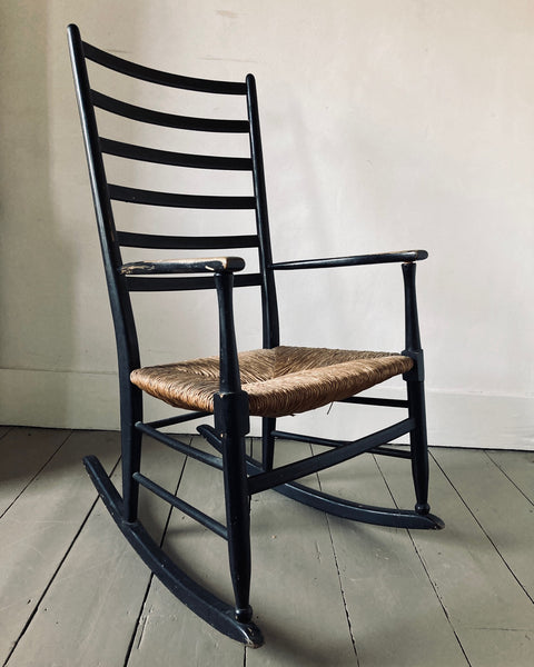 1960's Ebonised Danish Rocking Chair