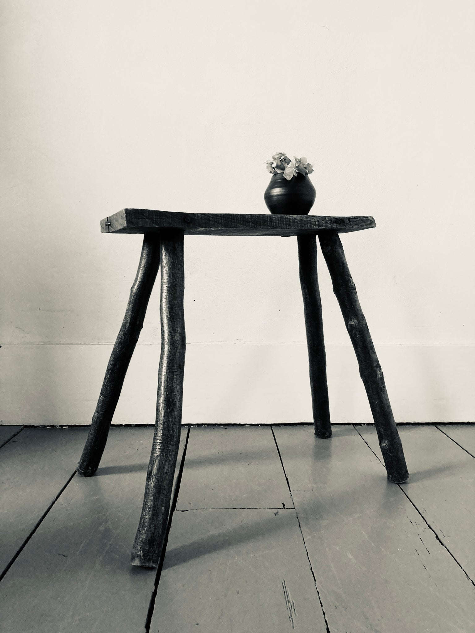 Hungarian Birch Stick Leg Stool