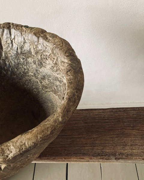 Hand Carved Folk Bowl