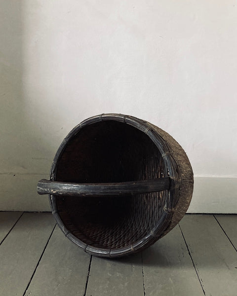 Early 20c Chinese Willow Basket. (wide)