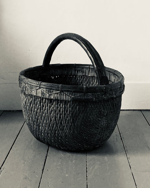Early 20c Chinese Willow Basket. (wide)