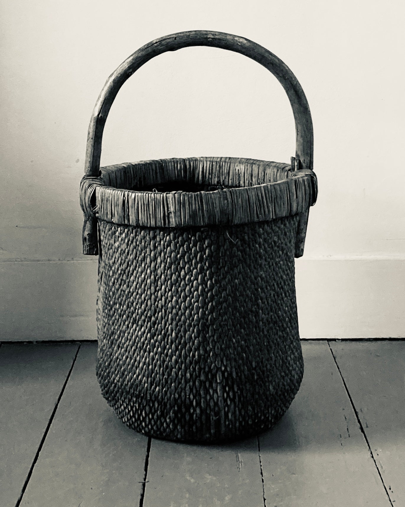 antique chinese farmers basket