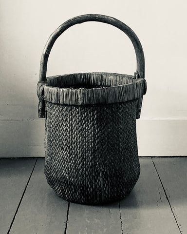 antique chinese farmers basket