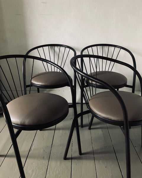 Set of 4 Italian 1970's Dining Chairs